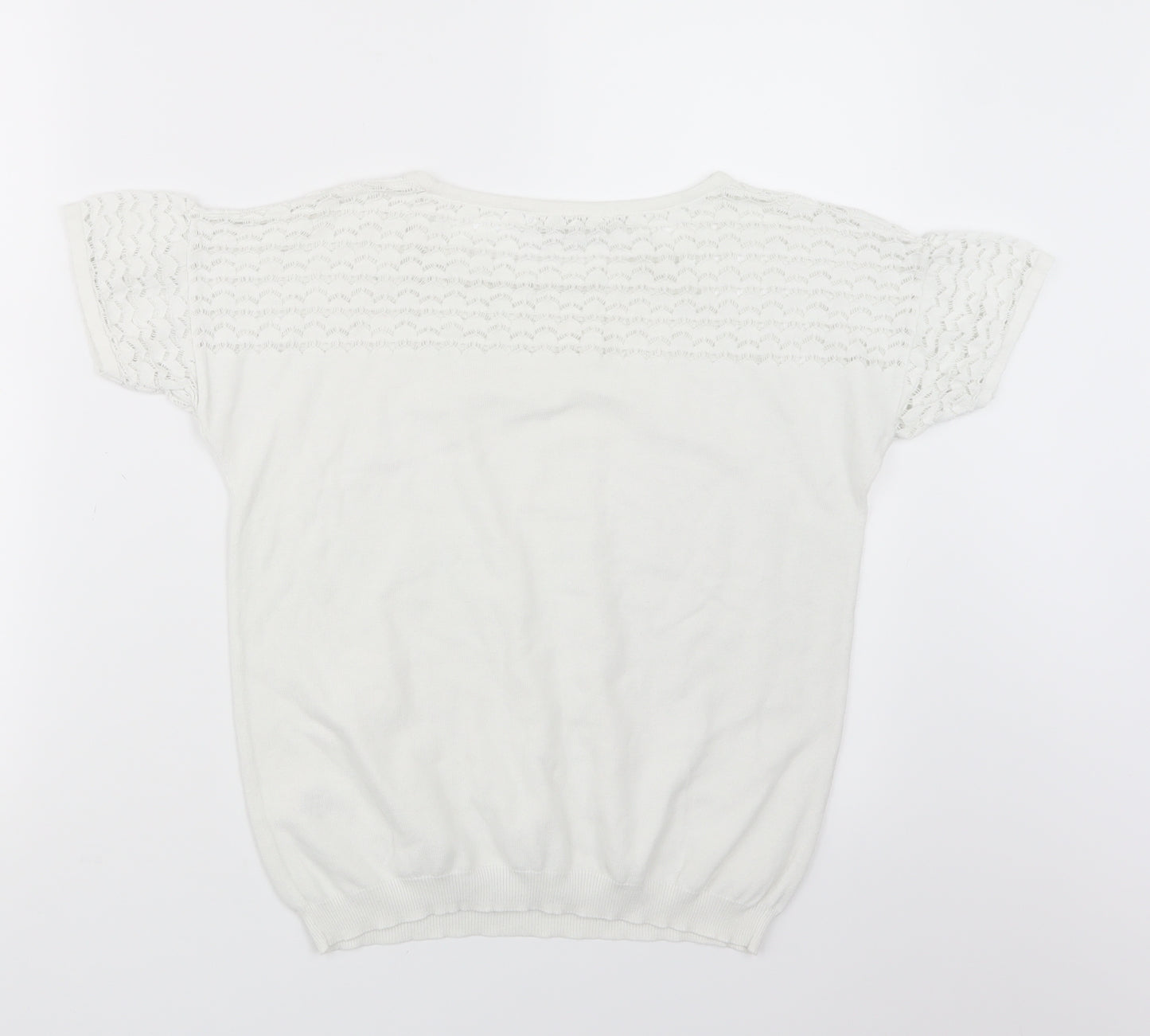 NEXT Womens White  Knit Pullover Jumper Size 6