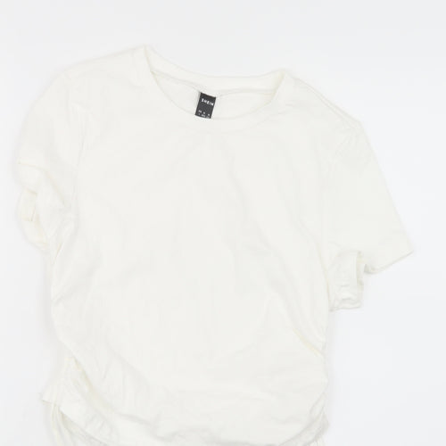 SheIn Womens White   Cropped T-Shirt Size 12