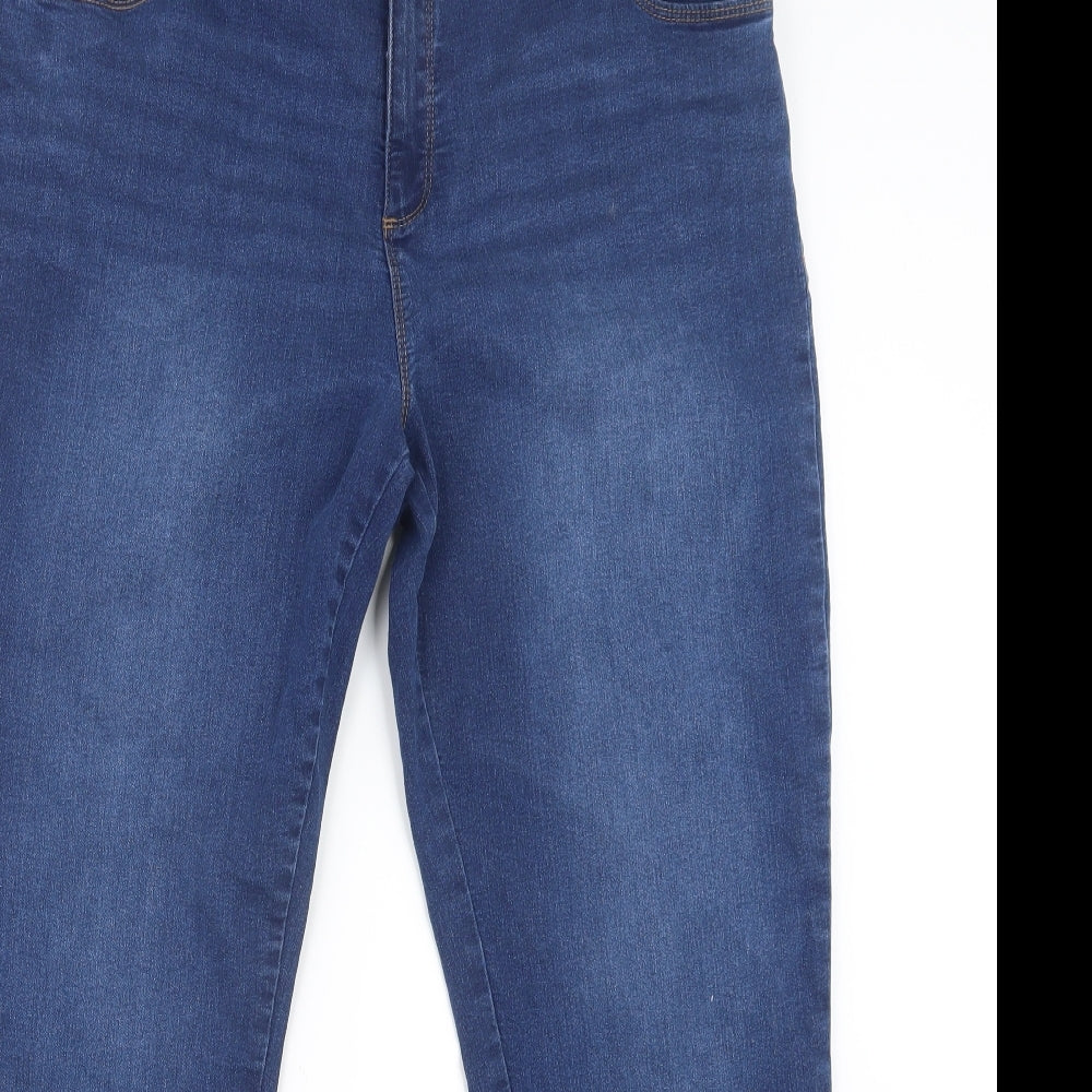 Dorothy Perkins Womens Blue  Denim Straight Jeans Size 18 L28 in