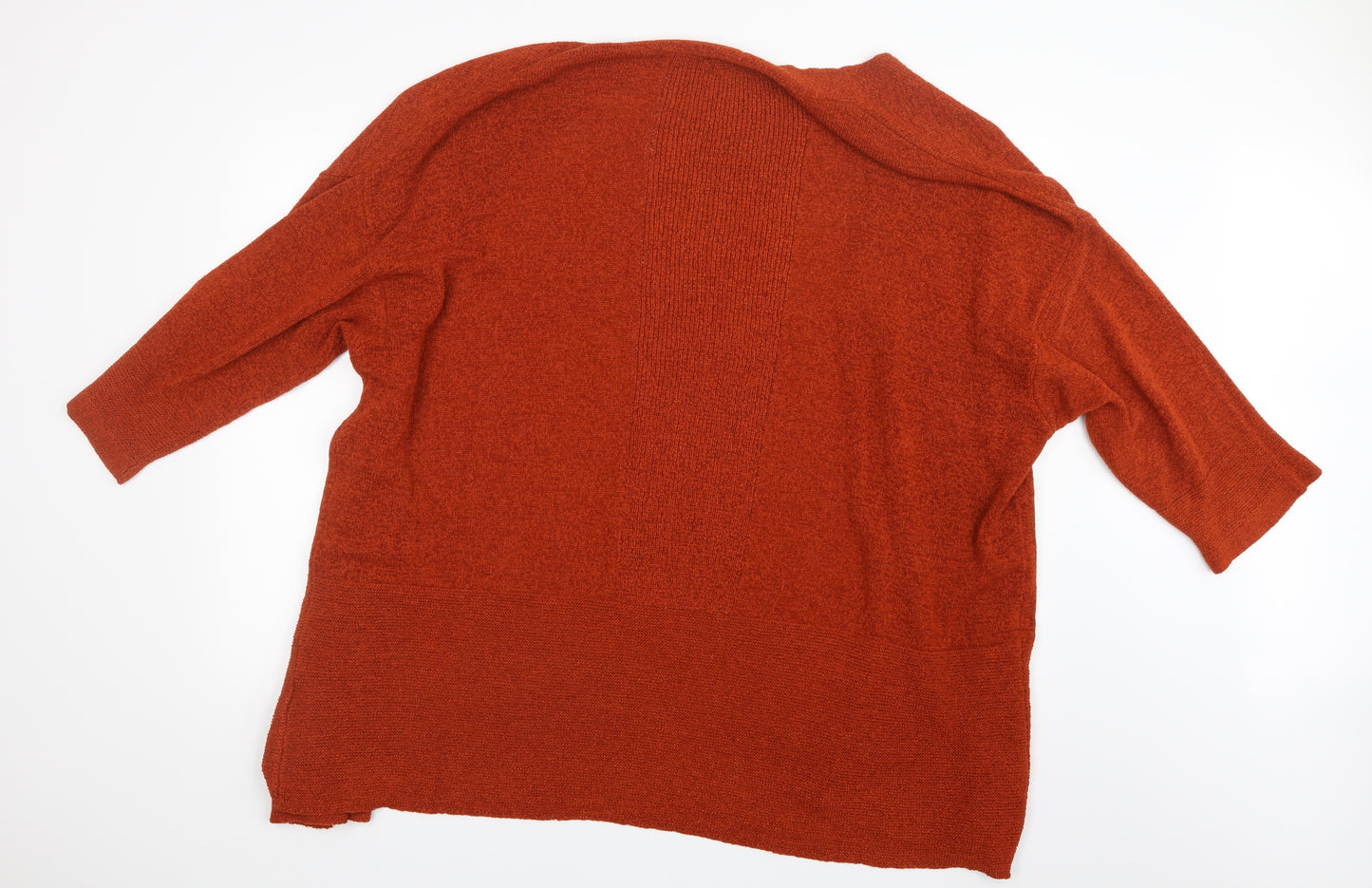 Evans Womens Orange  Knit Cardigan Jumper Size 22