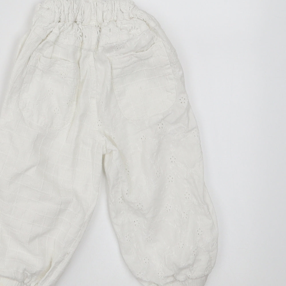 NEXT Girls White Floral   Trousers Size 2-3 Years
