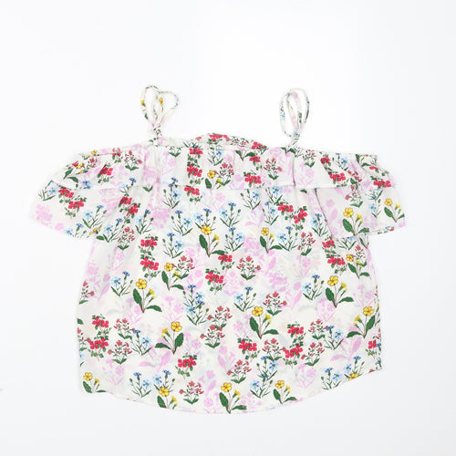 New Look Girls White Floral  Camisole Blouse Size 14 Years