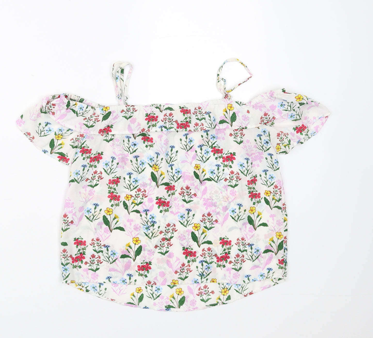 New Look Girls White Floral  Camisole Blouse Size 14 Years
