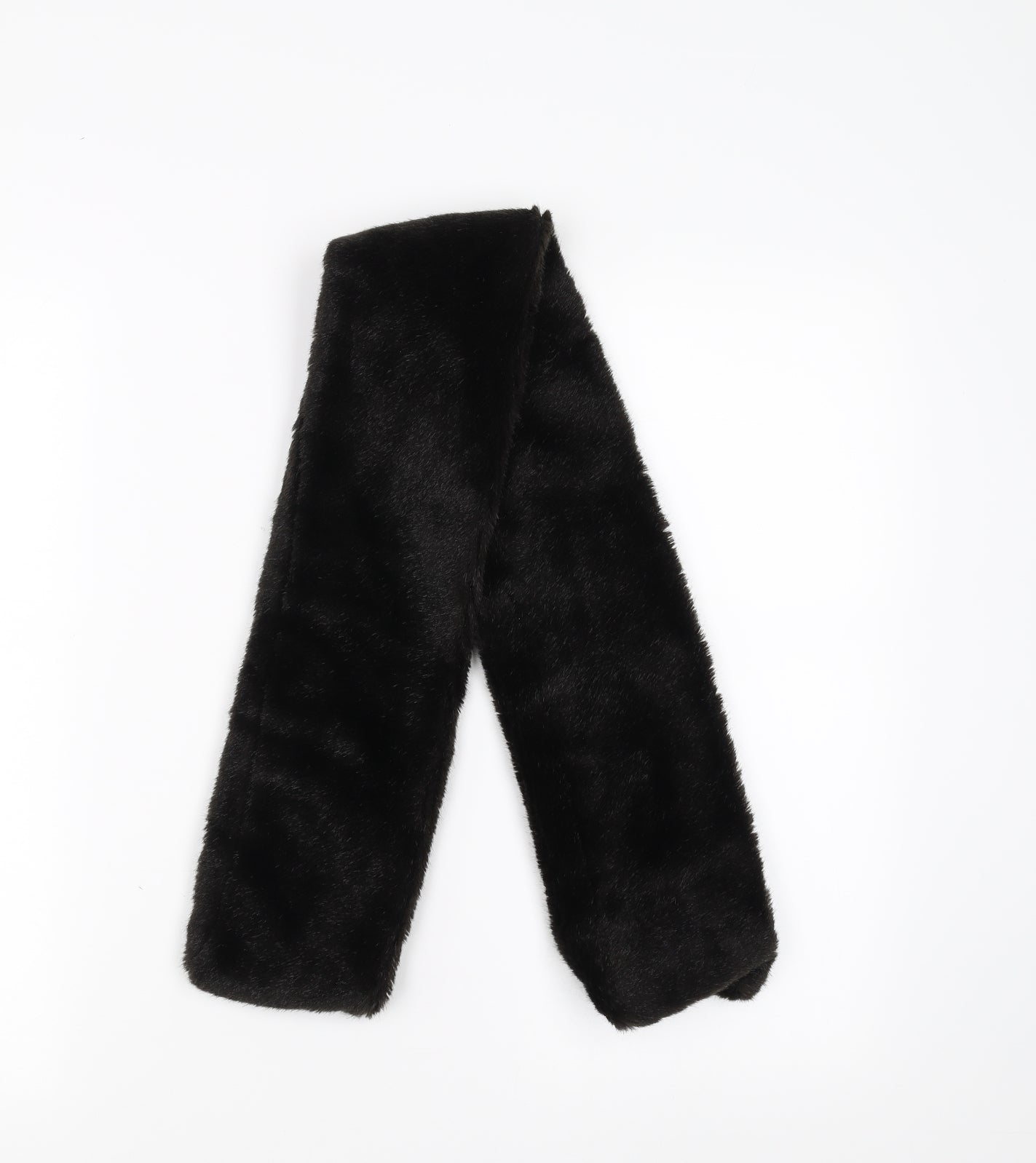 Preworn Womens Black    Scarf   - faux fur