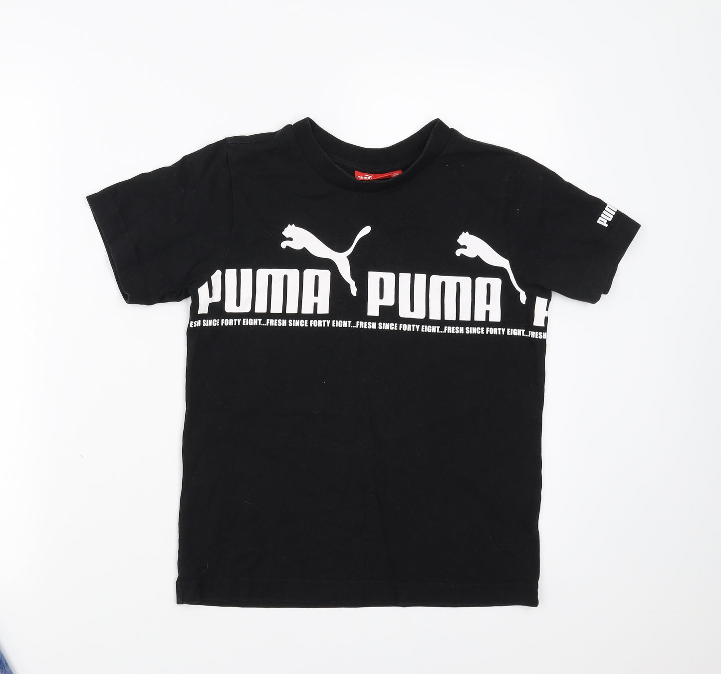 PUMA Boys Black   Basic T-Shirt Size 10 Years
