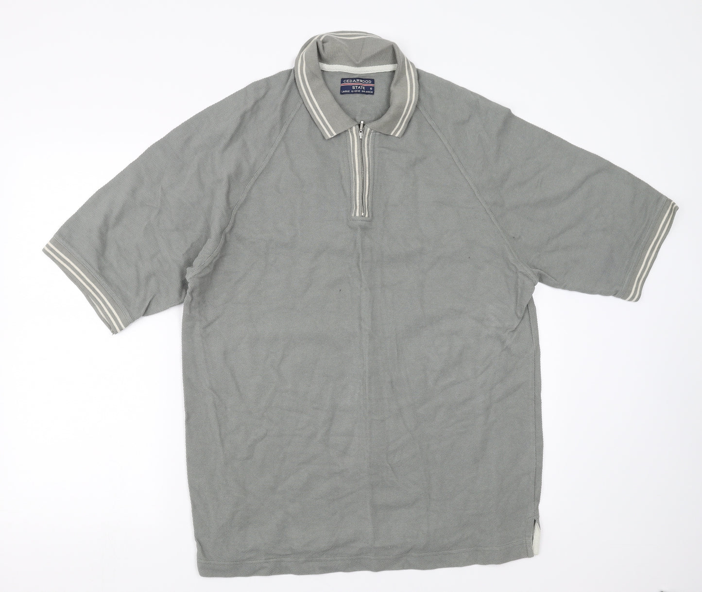 Cedar Wood State Mens Green    Polo Size L