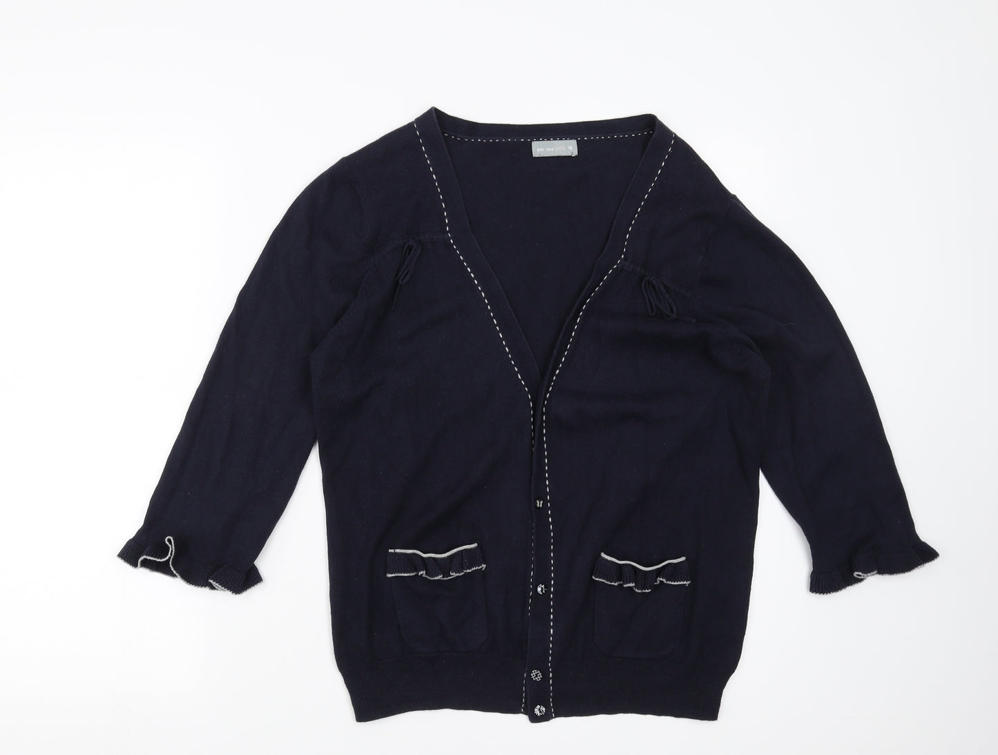 Marks and Spencer Womens Blue   Cardigan Jumper Size 18