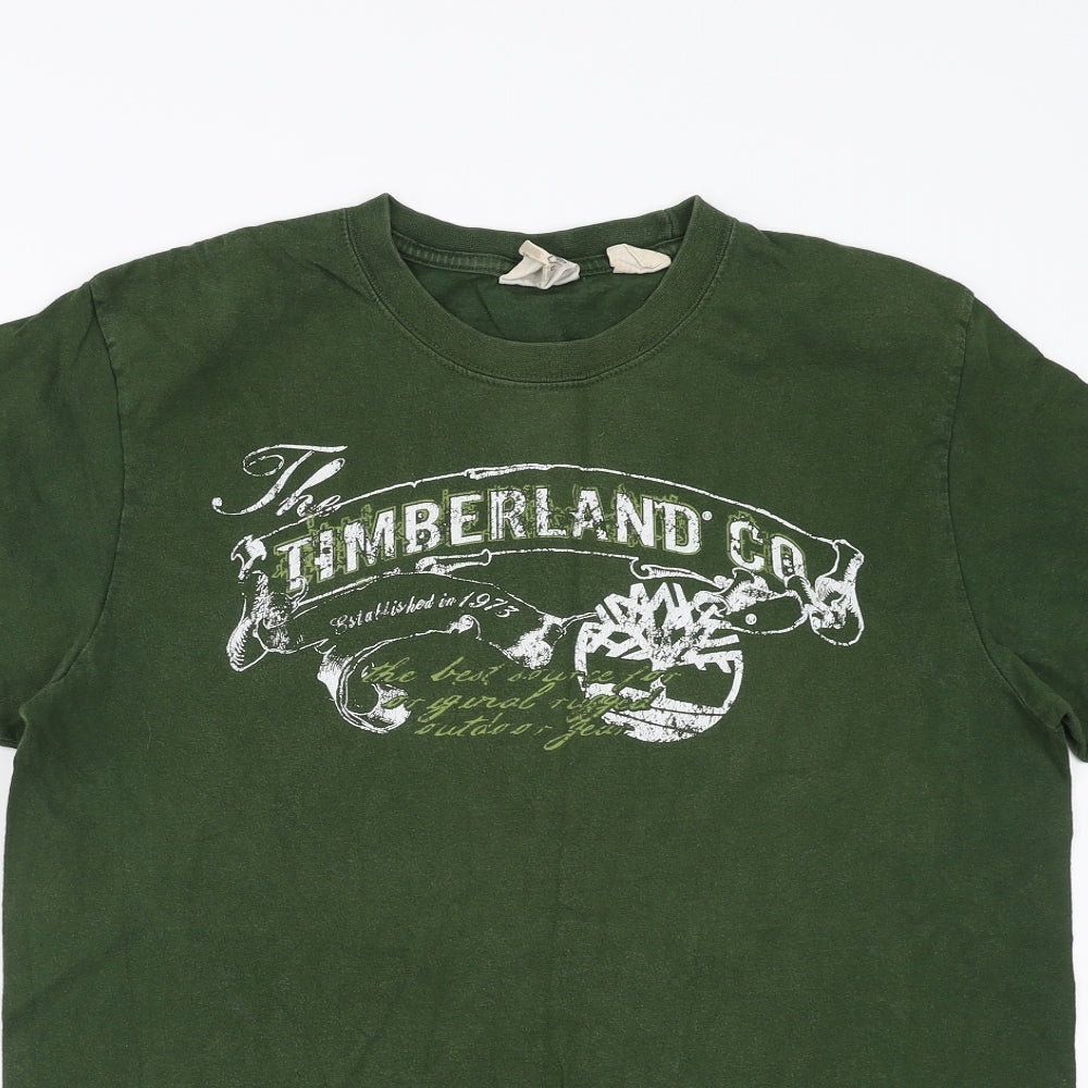 Timberland Mens Green    T-Shirt Size L