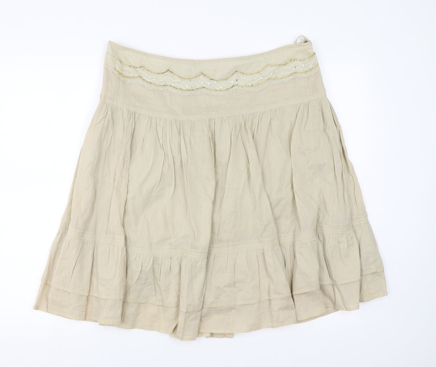 Mk one Womens Beige   A-Line Skirt Size 14  - Sequin