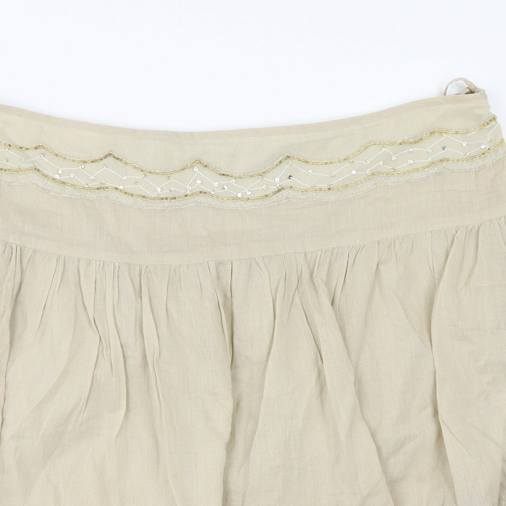 Mk one Womens Beige   A-Line Skirt Size 14  - Sequin