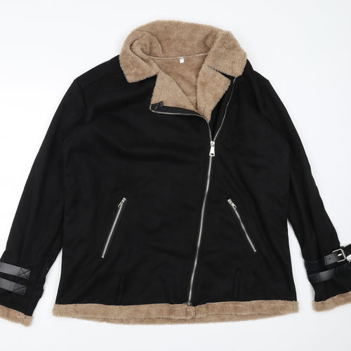 Preworn Womens Black   Jacket  Size 4XL  - 5XL fleece lined