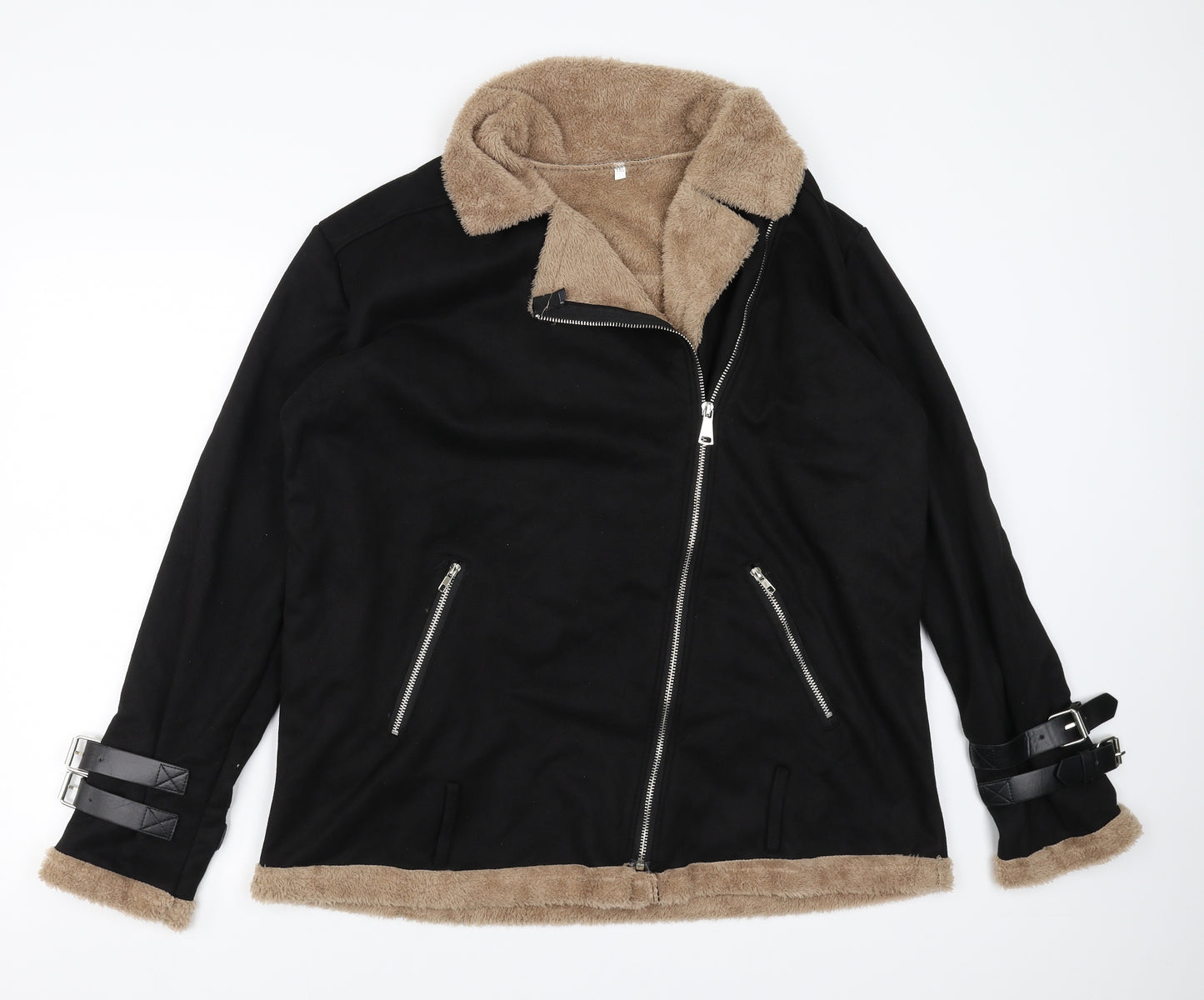 Preworn Womens Black   Jacket  Size 4XL  - 5XL fleece lined