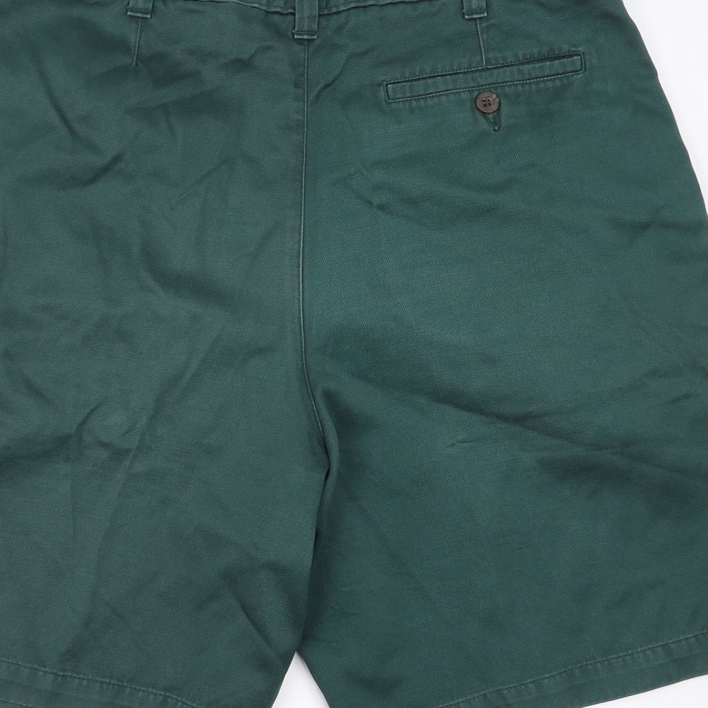 Marks and Spencer Mens Green   Chino Shorts Size 34 in