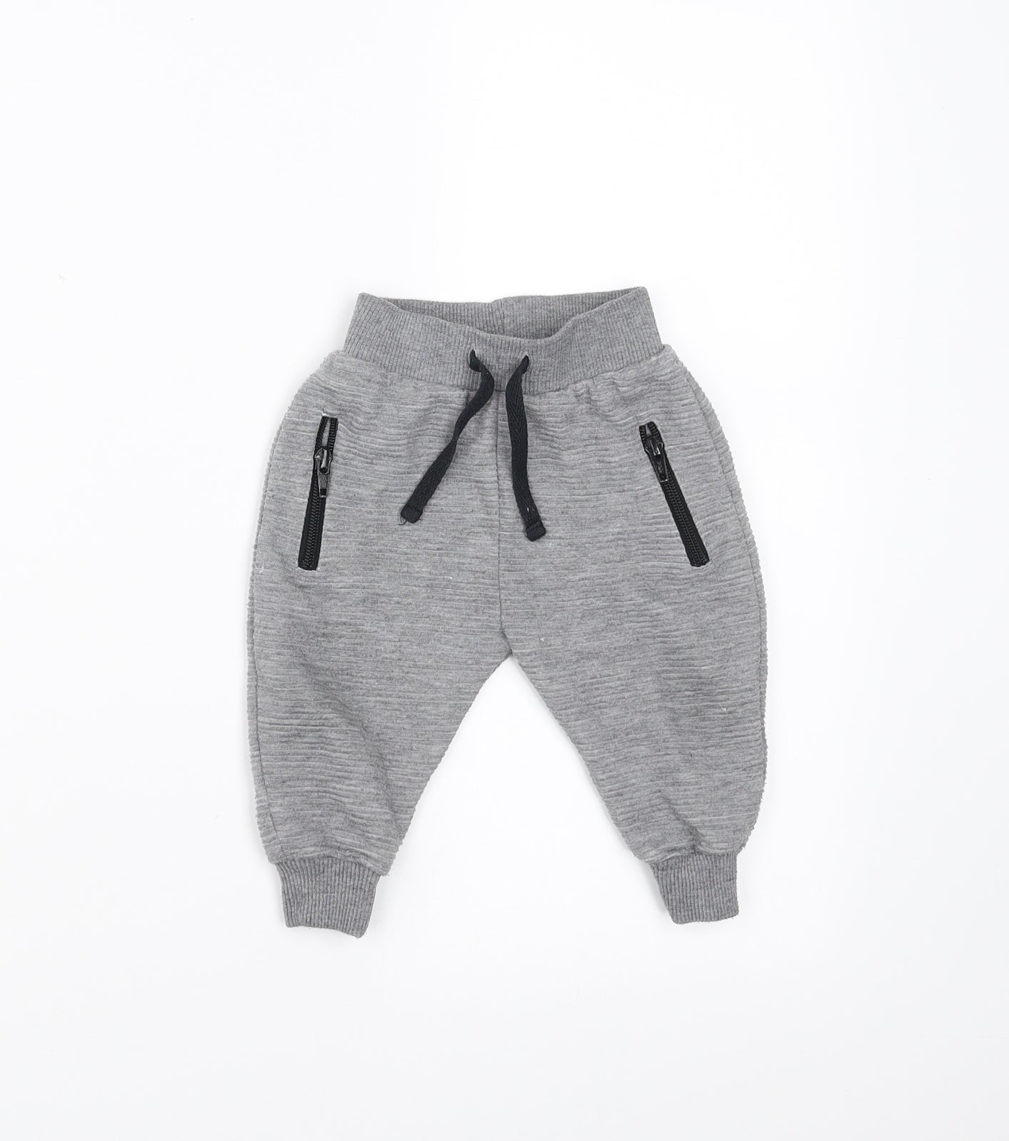 Mini Rebel Boys Grey   Jogger Trousers Size 9-12 Months