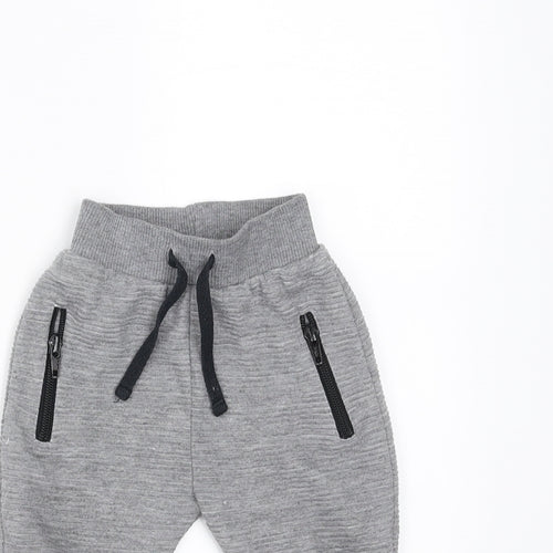 Mini Rebel Boys Grey   Jogger Trousers Size 9-12 Months