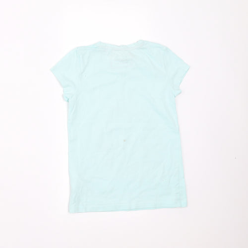 Blue Zoo Girls Green   Basic T-Shirt Size 5-6 Years  - unicorns