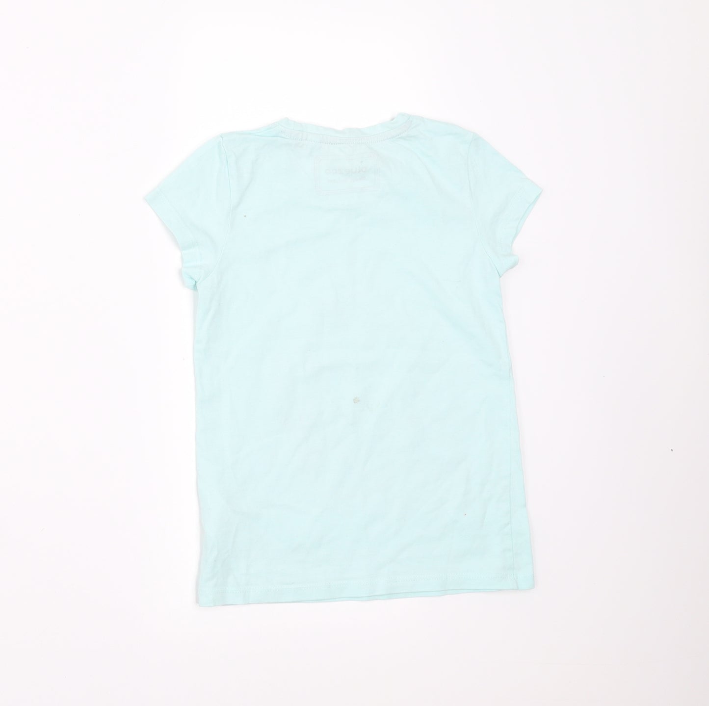 Blue Zoo Girls Green   Basic T-Shirt Size 5-6 Years  - unicorns