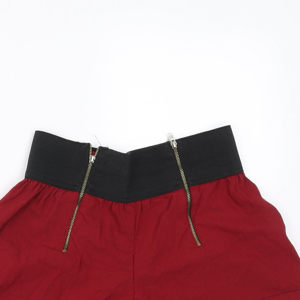 New Look Womens Red   Hot Pants Shorts Size 10