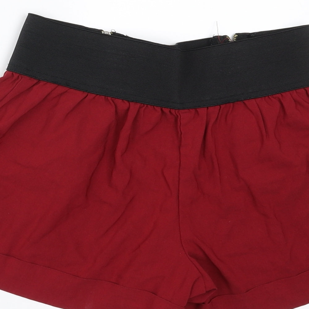 New Look Womens Red   Hot Pants Shorts Size 10