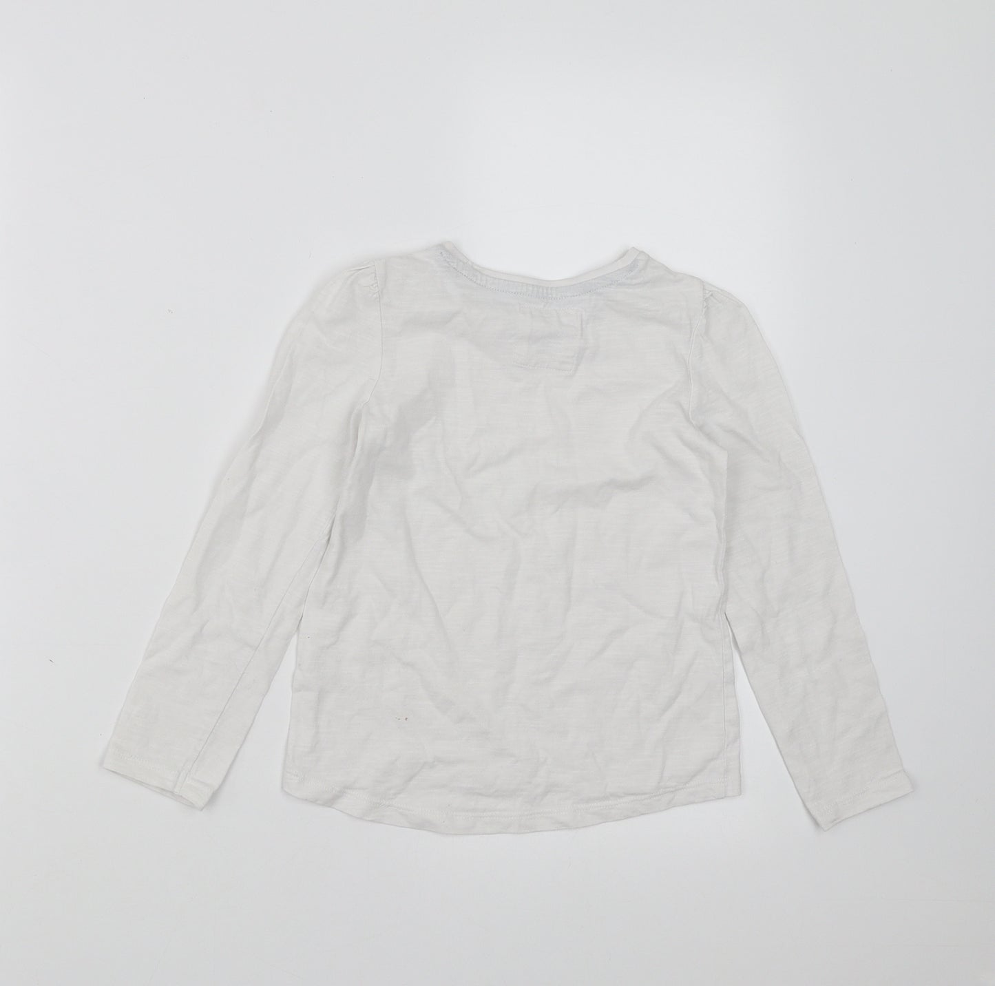 Sainsburys Girls White   Basic T-Shirt Size 4-5 Years