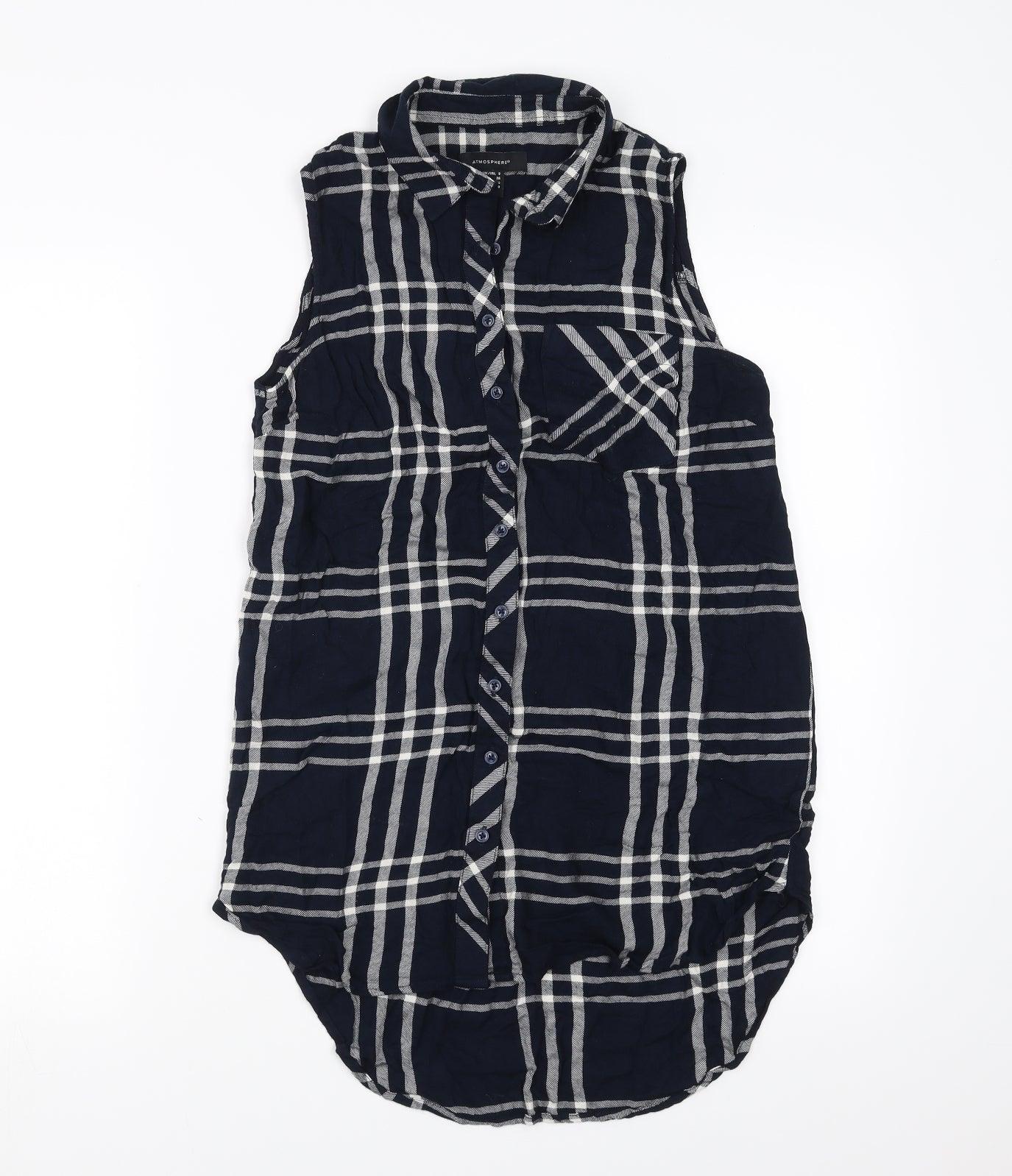 Primark Womens Blue Check Basic Blouse Size 8 – Preworn