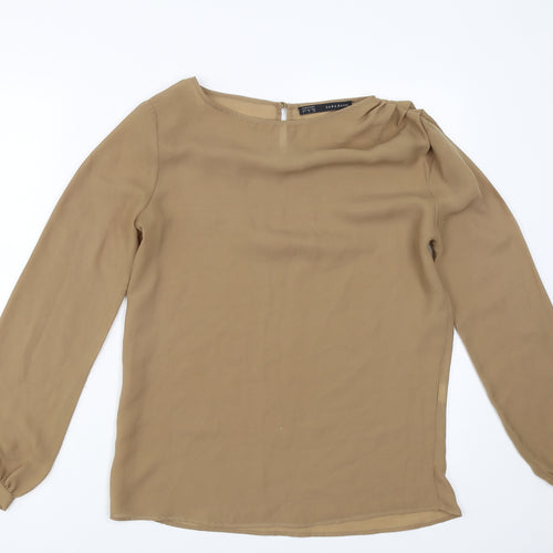 Zara Womens Brown   Basic Blouse Size S