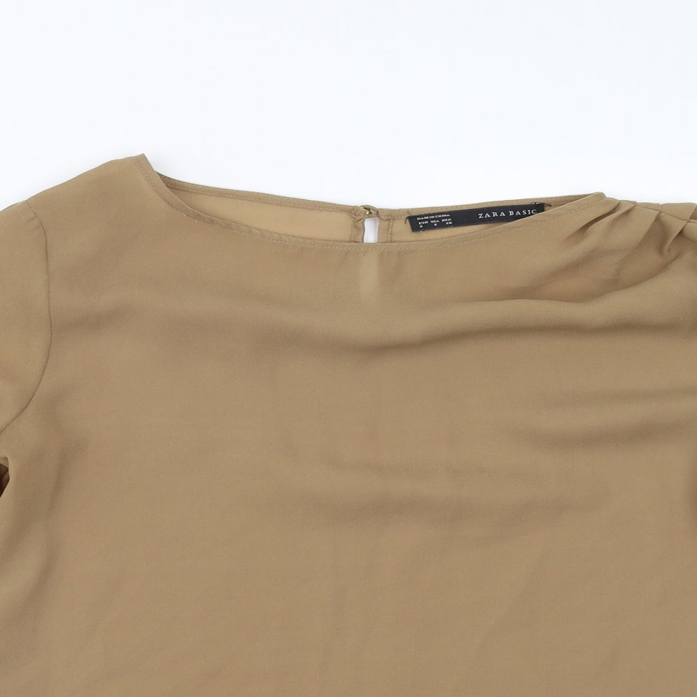 Zara Womens Brown   Basic Blouse Size S