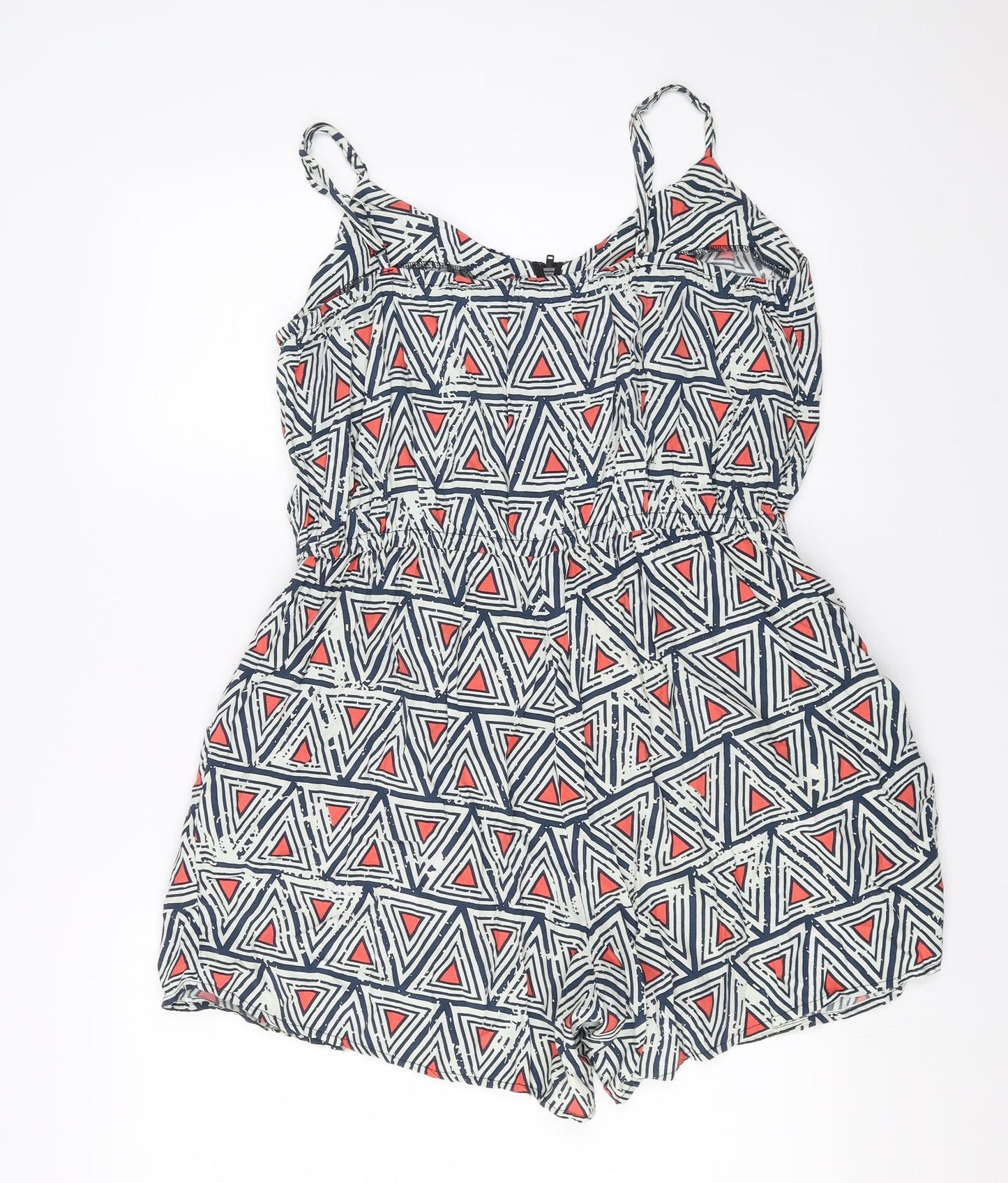 LIMITED COLLECTION Womens Blue Geometric  Playsuit One-Piece Size 14