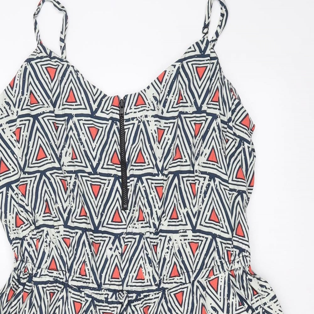 LIMITED COLLECTION Womens Blue Geometric  Playsuit One-Piece Size 14