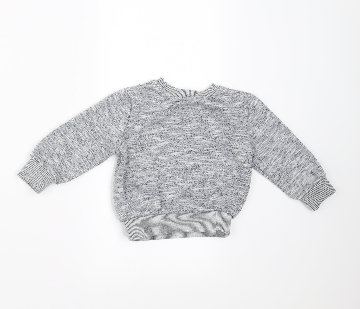 Mini Rebel Baby Grey   Pullover Jumper Size 9-12 Months  - monster face