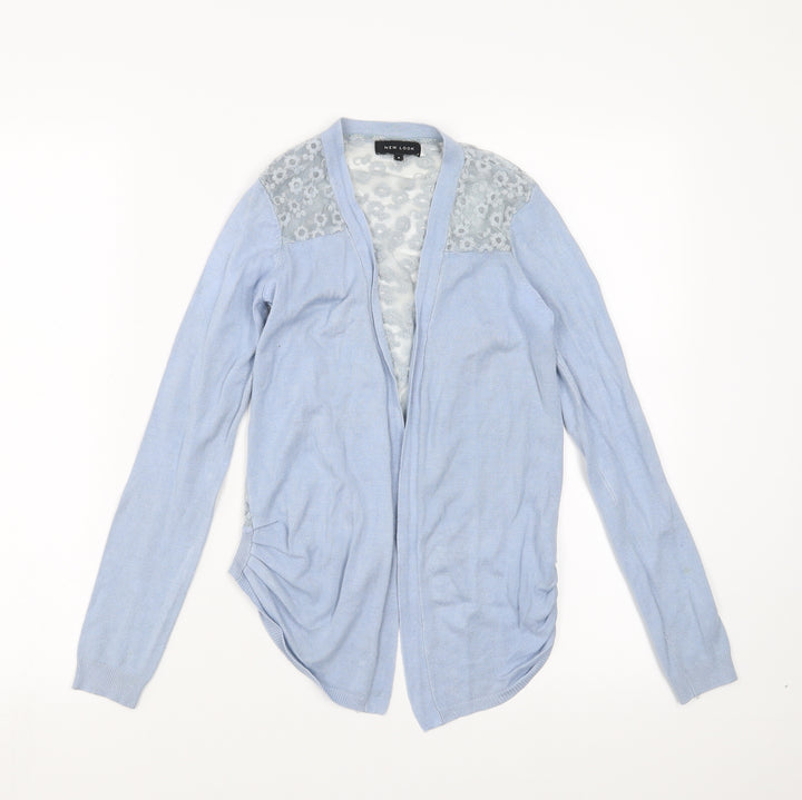 New Look Womens Blue Floral Cardigan Jumper Size 8