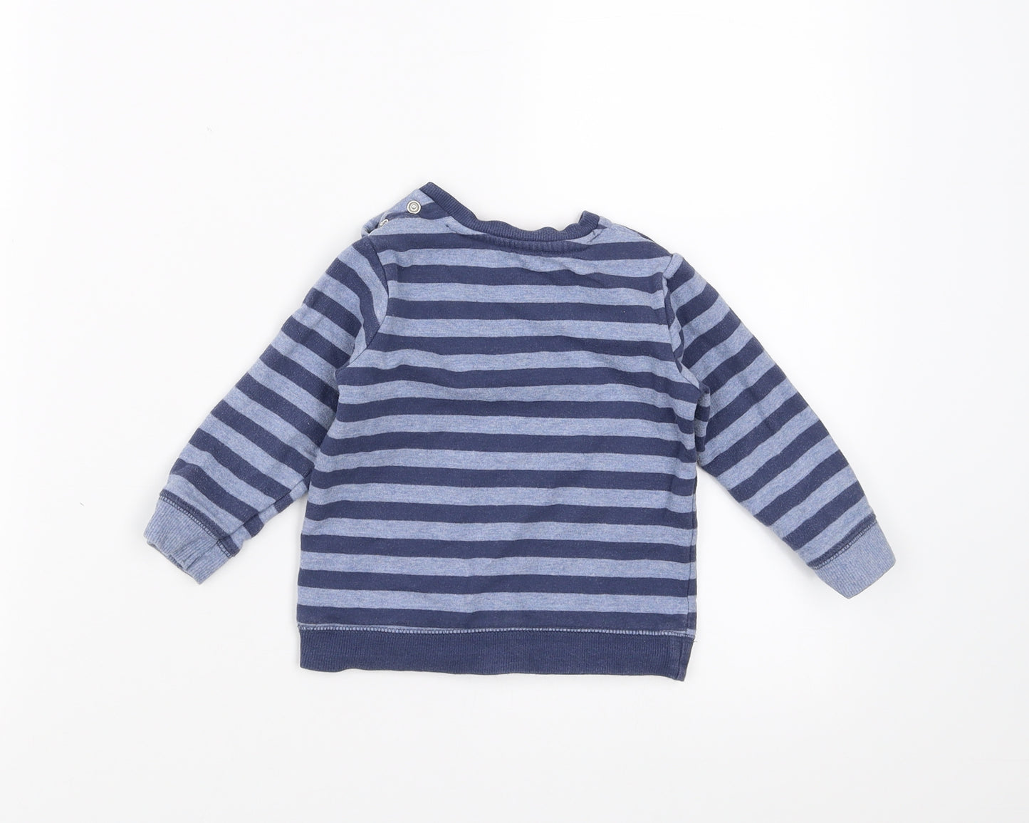George Boys Blue Striped  Pullover Jumper Size 9-12 Months  - my mummy is super awesome