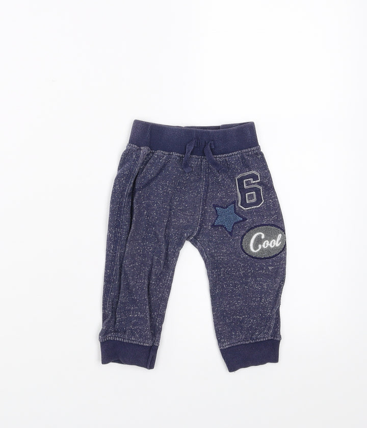 Nutmeg Boys Blue   Jogger Trousers Size 9-12 Months