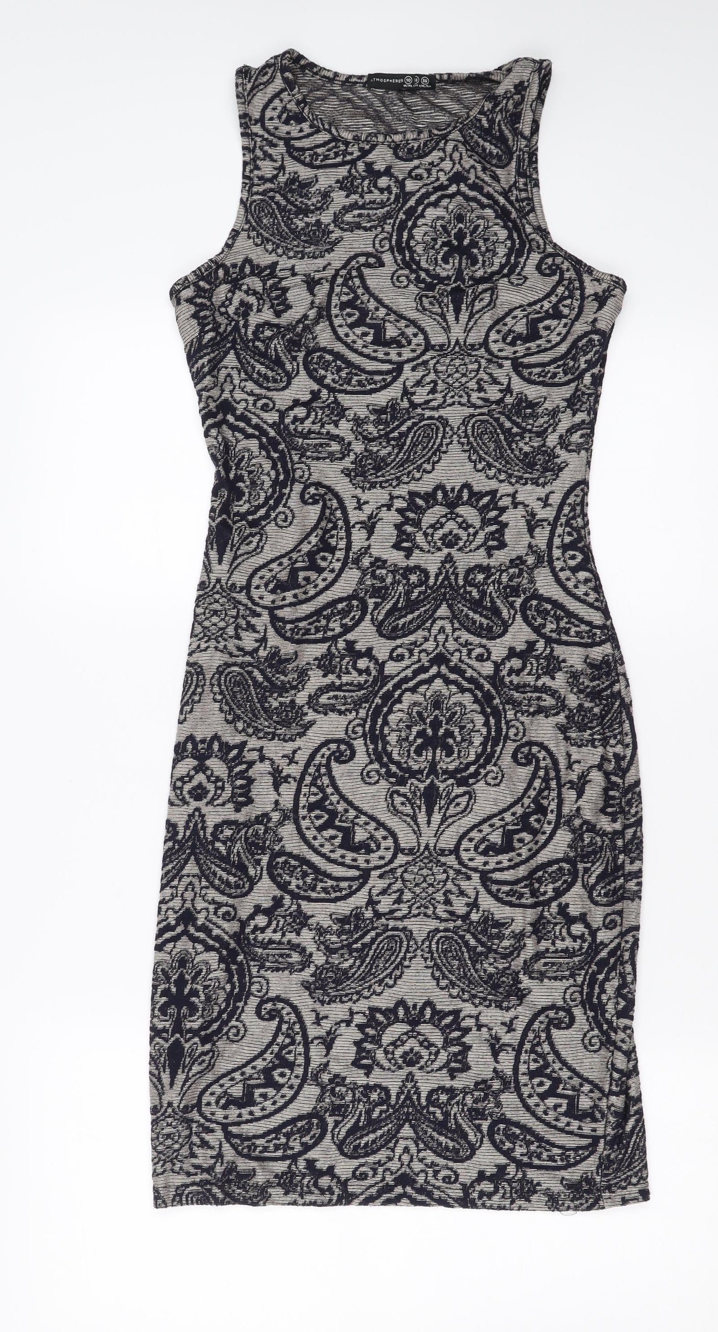 Primark Womens Beige Paisley  Bodycon  Size 10