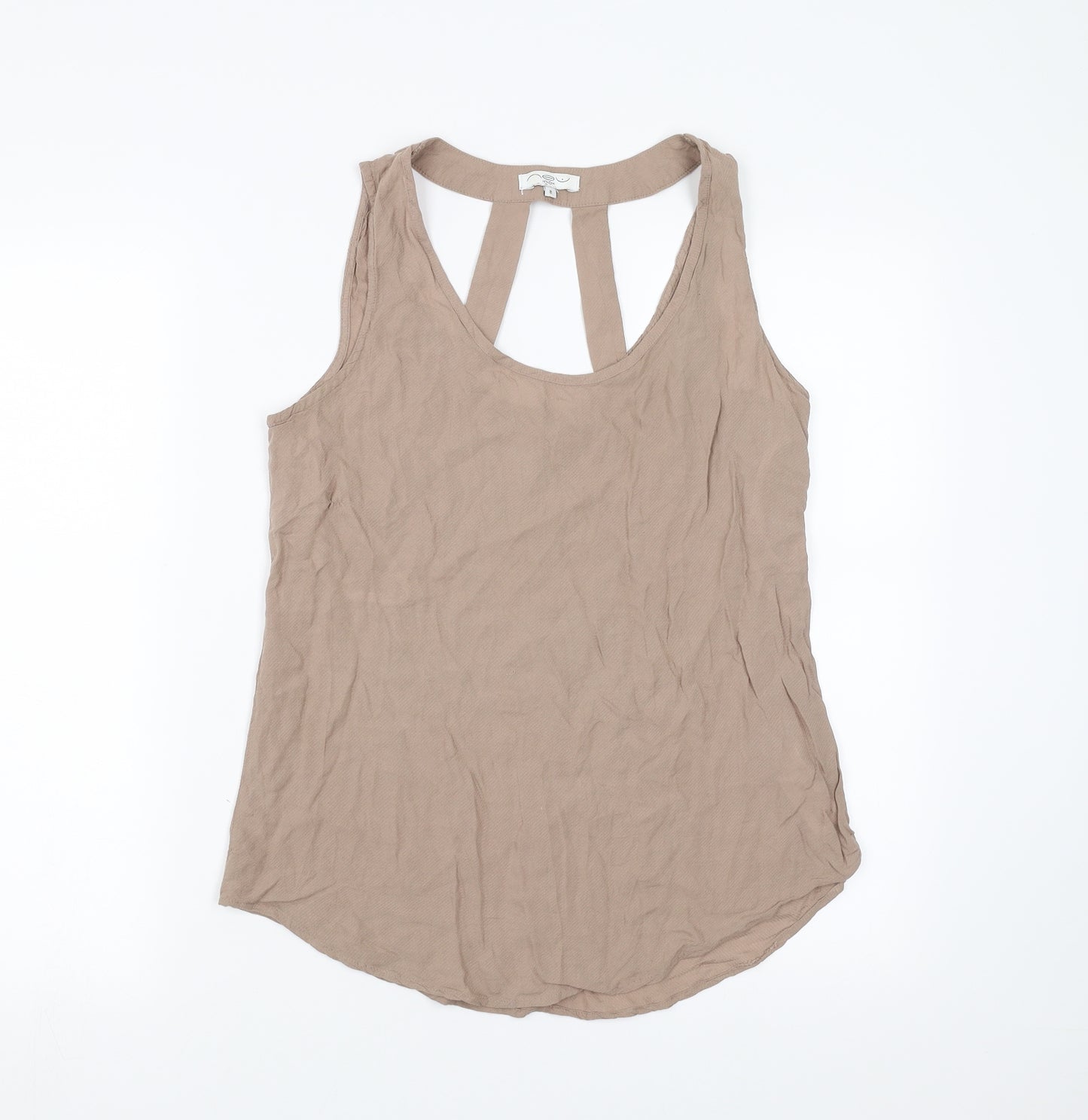 New Look Womens Beige   Basic Blouse Size 8