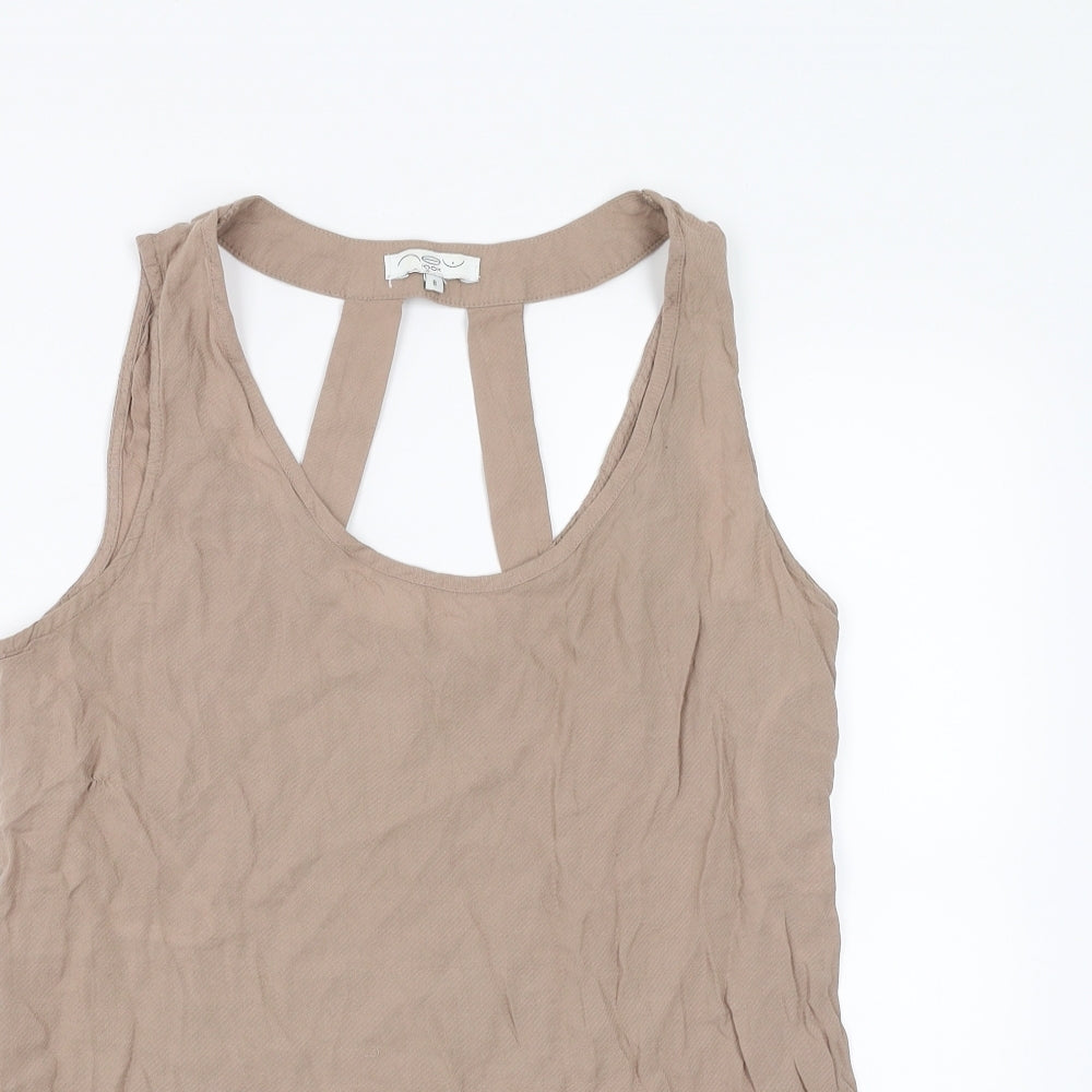 New Look Womens Beige   Basic Blouse Size 8