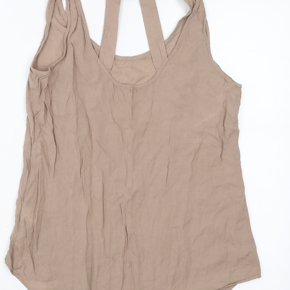 New Look Womens Beige   Basic Blouse Size 8