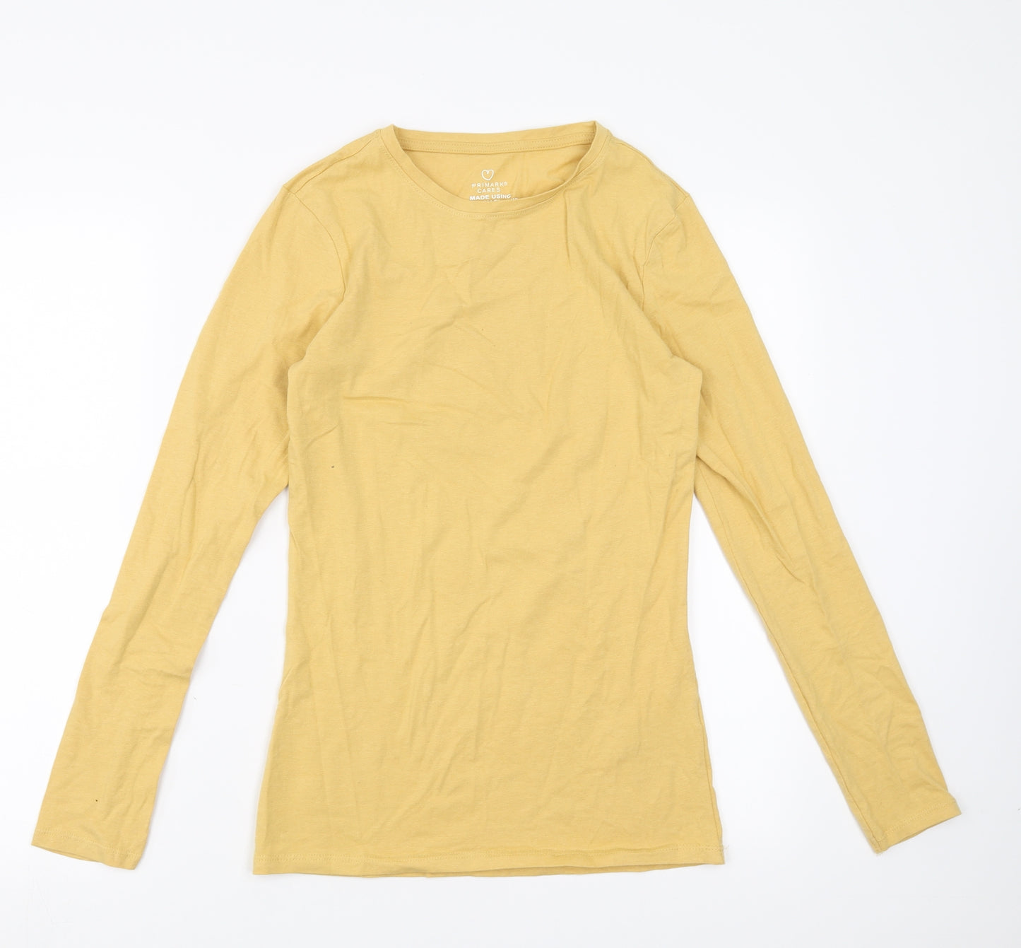 Primark Womens Yellow   Basic T-Shirt Size XS  - stretch fabric