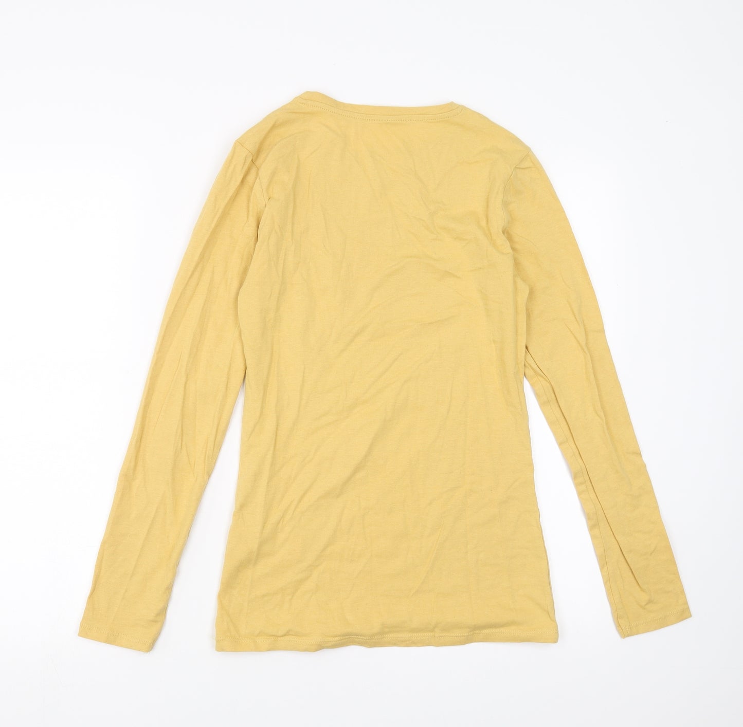 Primark Womens Yellow   Basic T-Shirt Size XS  - stretch fabric