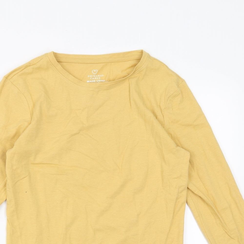 Primark Womens Yellow   Basic T-Shirt Size XS  - stretch fabric