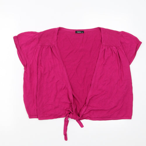 M&Co Womens Pink   Shrug Jumper Size 2XL  - tie Front Detail