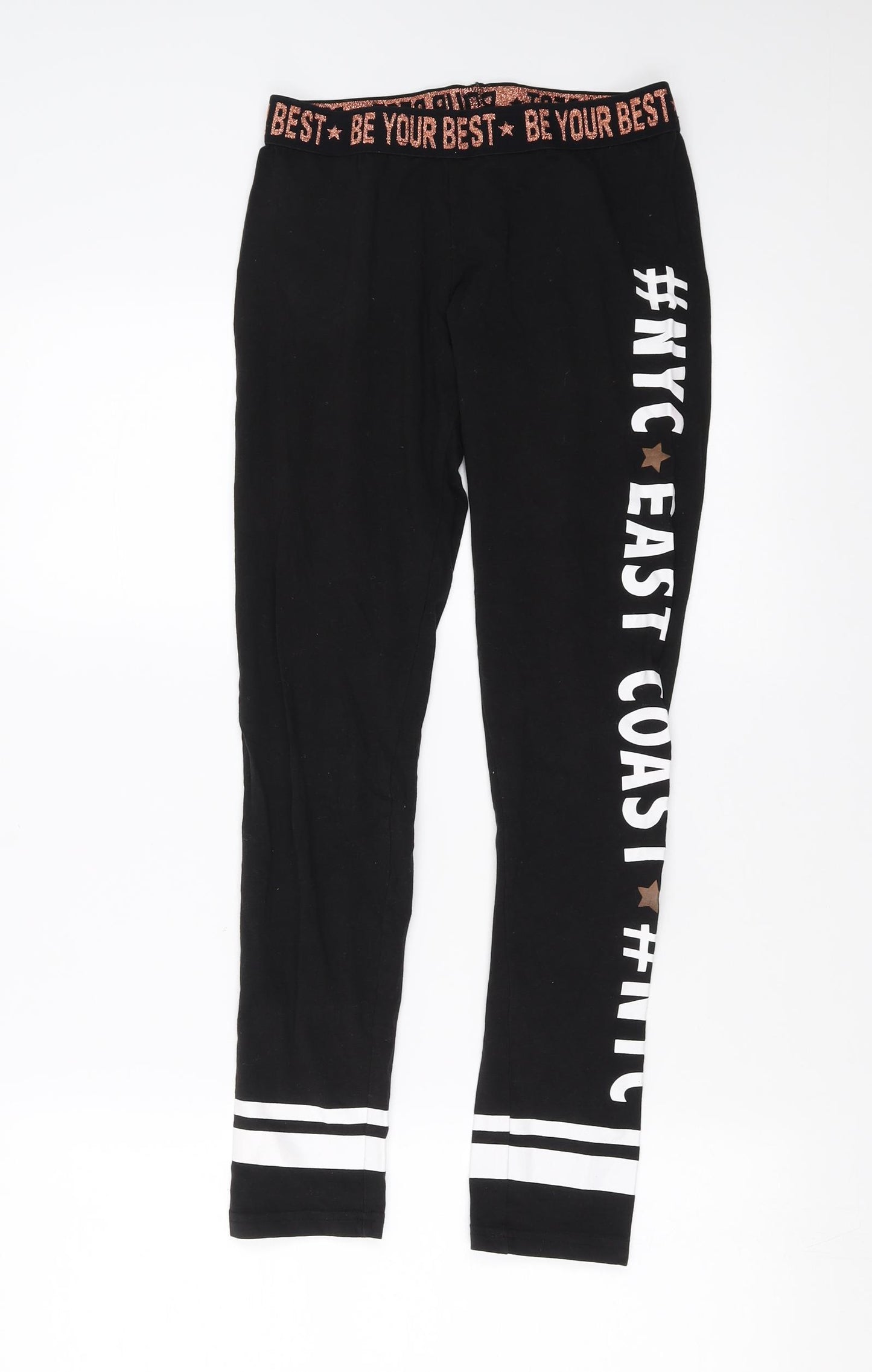 Young Dimension Girls Black   Carrot Trousers Size 14-15 Years - leggings