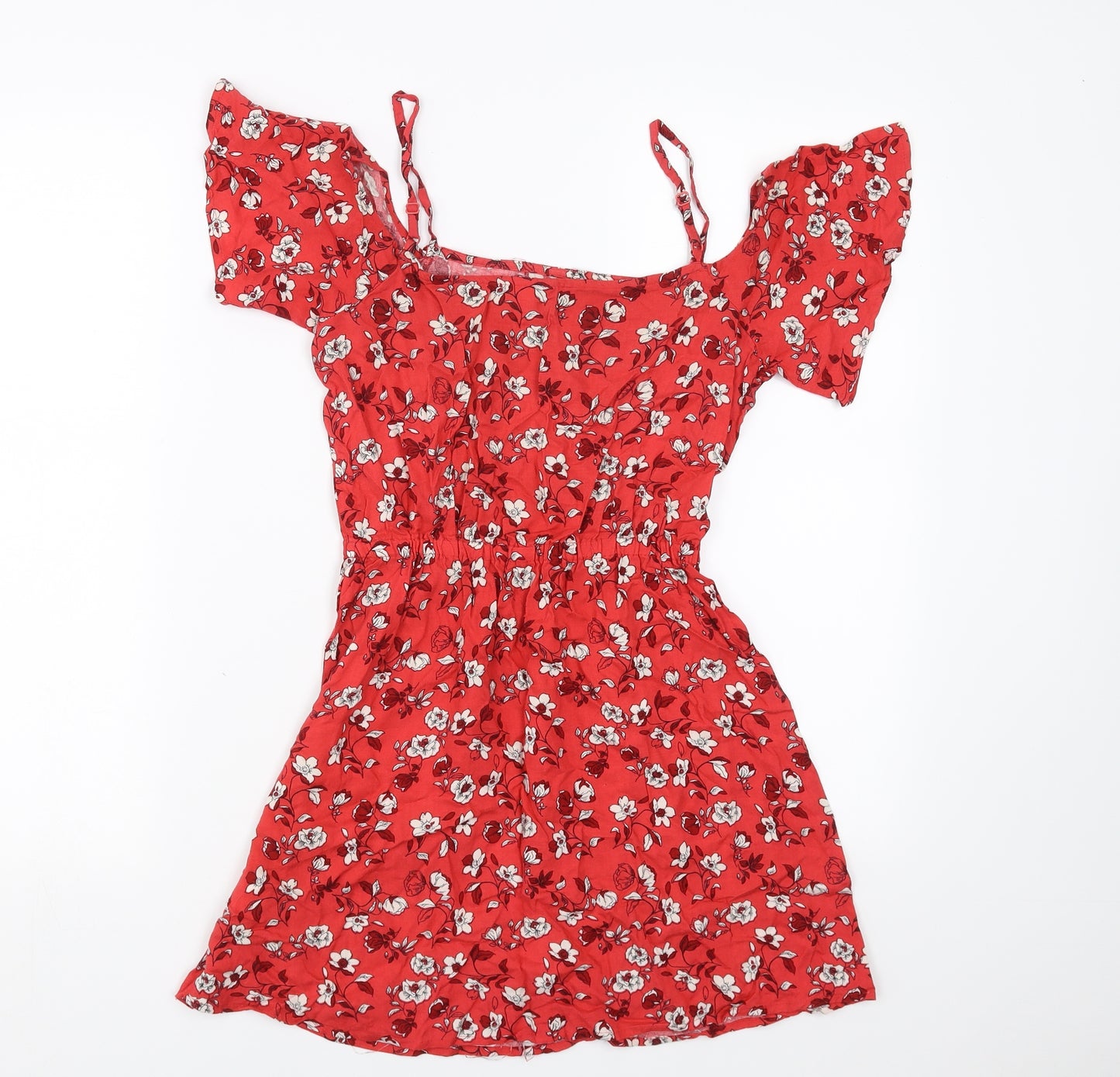 Divided by H&M Womens Red Floral  Mini  Size 6