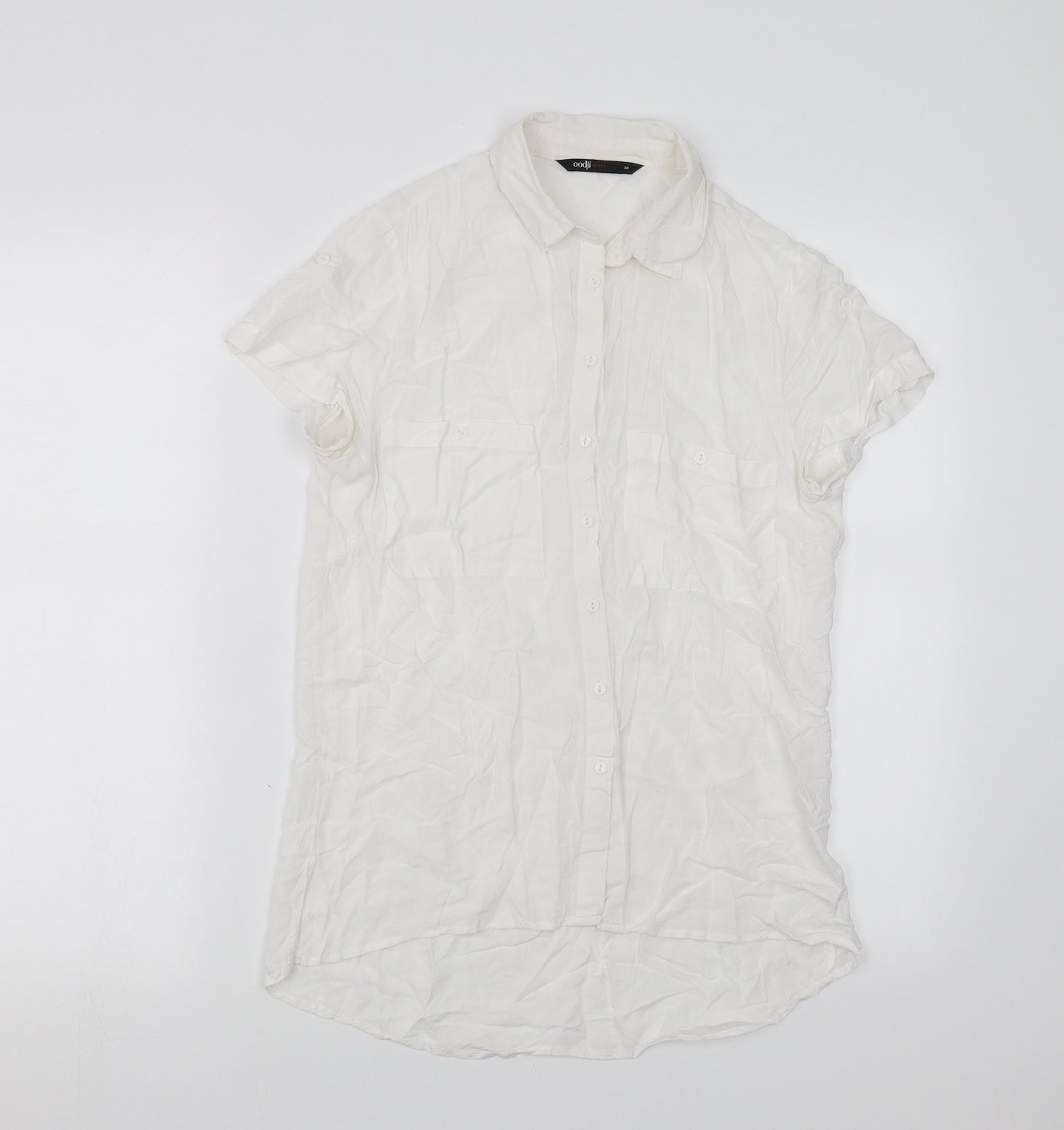 Oodji Womens White   Basic Button-Up Size 8