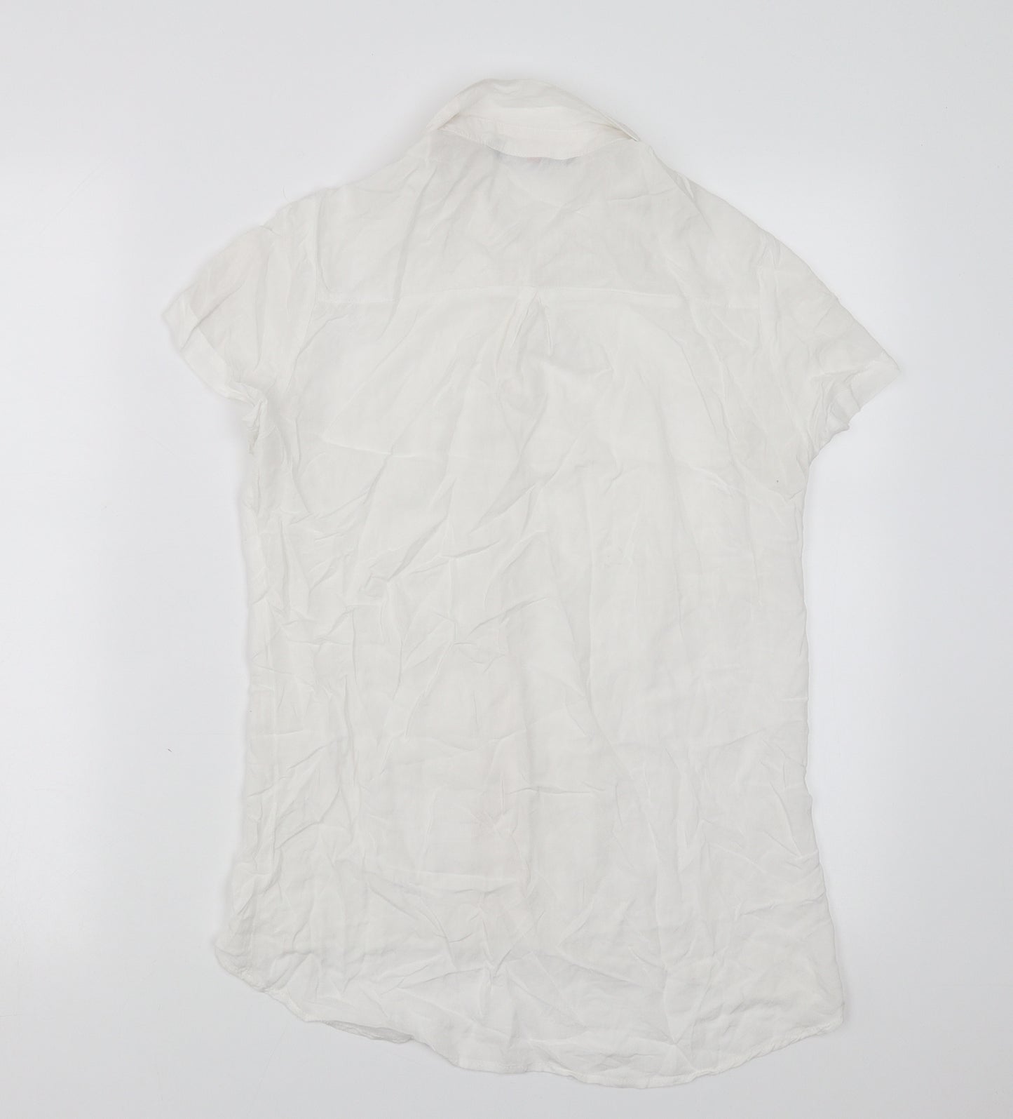 Oodji Womens White   Basic Button-Up Size 8