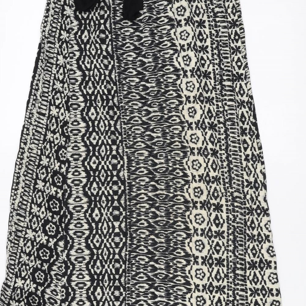 New Look Womens Black Geometric  Maxi  Size 8