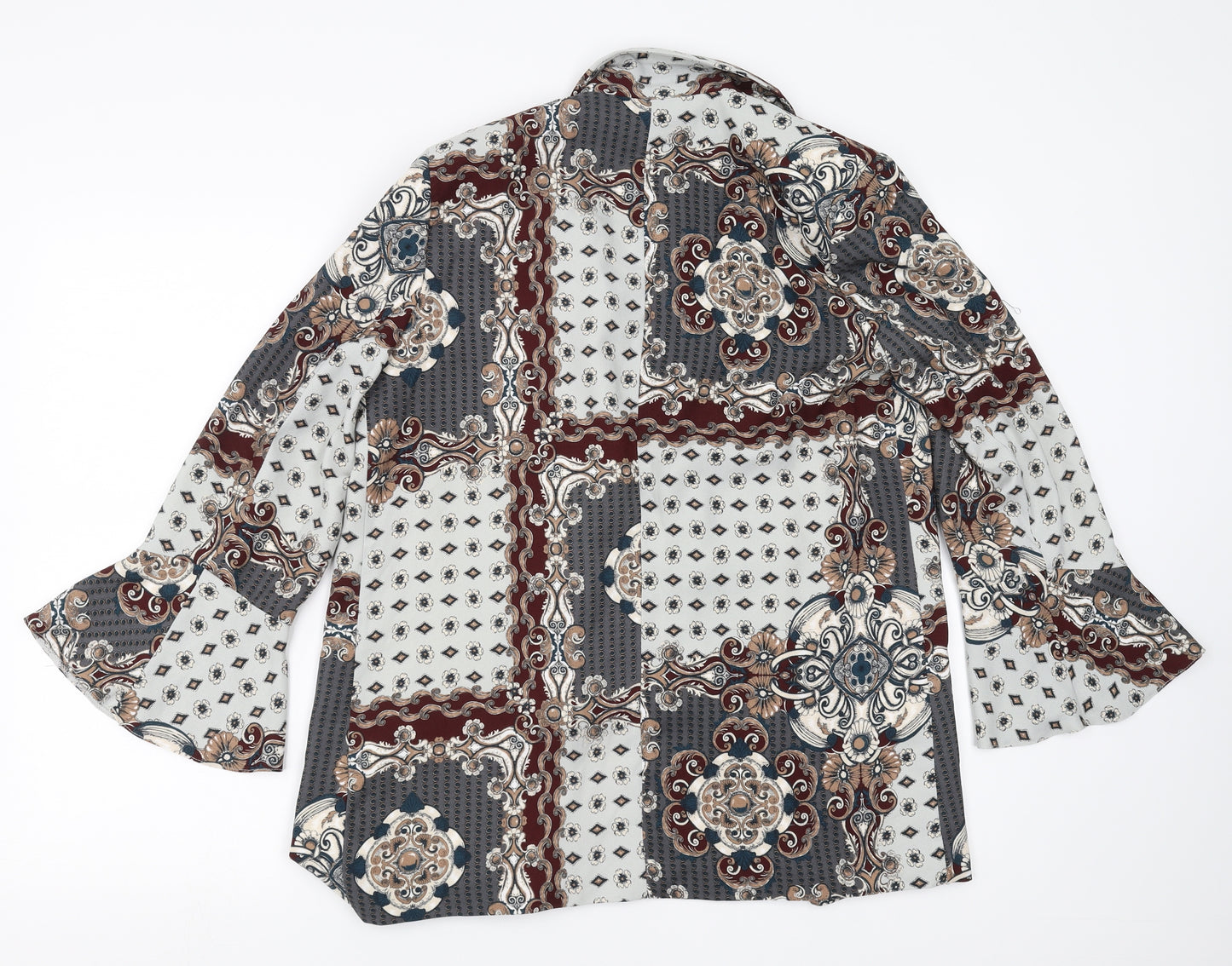 River Island Womens Multicoloured Paisley  Jacket Blazer Size 10