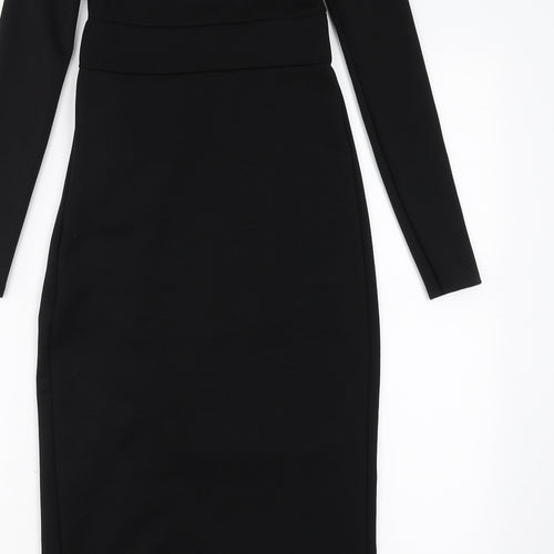 PRETTYLITTLETHING Womens Black   Pencil Dress  Size 6