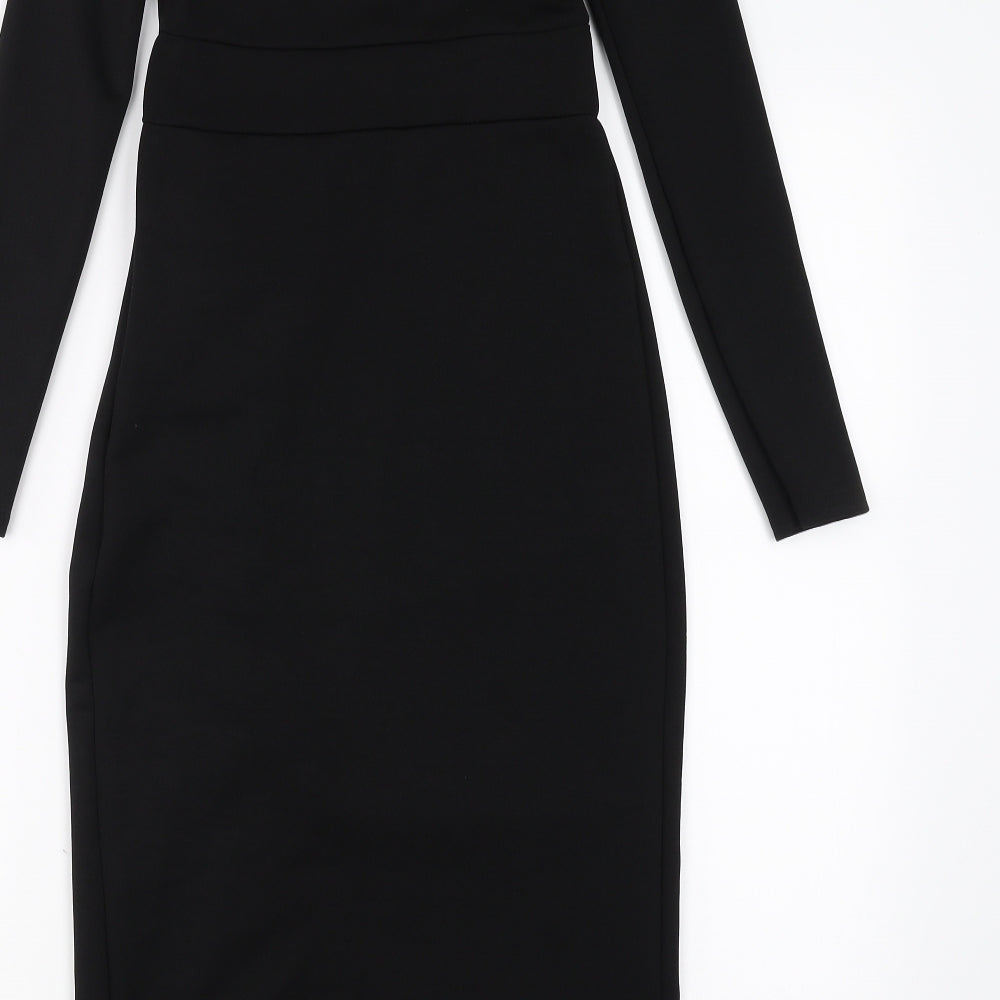 PRETTYLITTLETHING Womens Black   Pencil Dress  Size 6