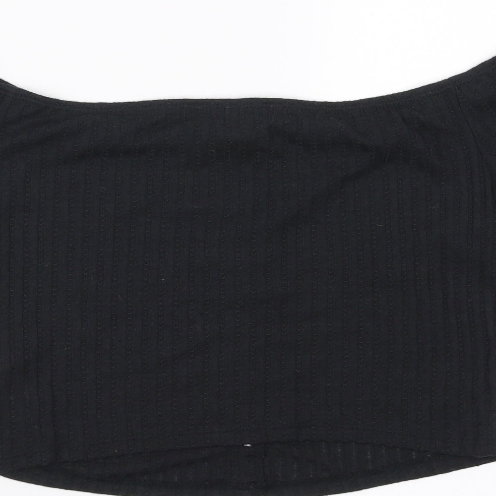 Primark Womens Black   Cropped T-Shirt Size S